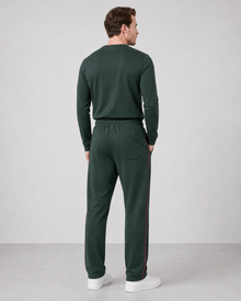 MMASTER men's forest green track pants back view