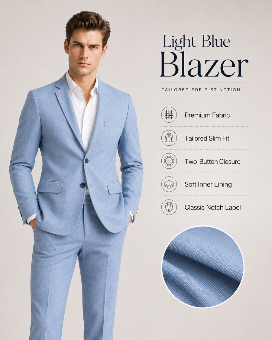 Men’s Light Blue Tailored Blazer