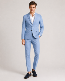 MMASTER men's light blue blazer full length view