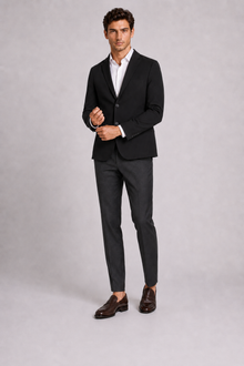 MMASTER Lightweight Black Blazer full front view