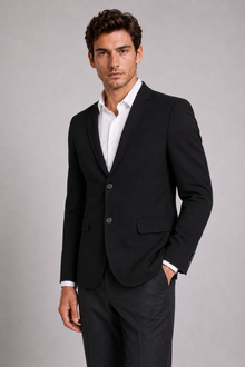 MMASTER Lightweight Black Blazer three quarter view