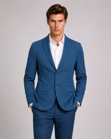 MMASTER Lightweight Blue Blazer front view