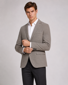 MMASTER Lightweight Taupe Blazer cuff pose