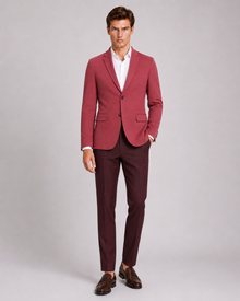 MMASTER men's rose red lightweight blazer front full view