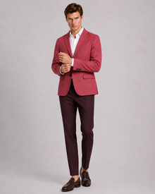 MMASTER men's lightweight rose red blazer full length pose